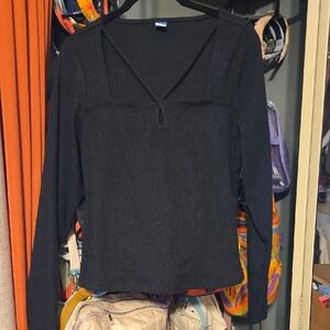 Old Navy Black Ribbed Top